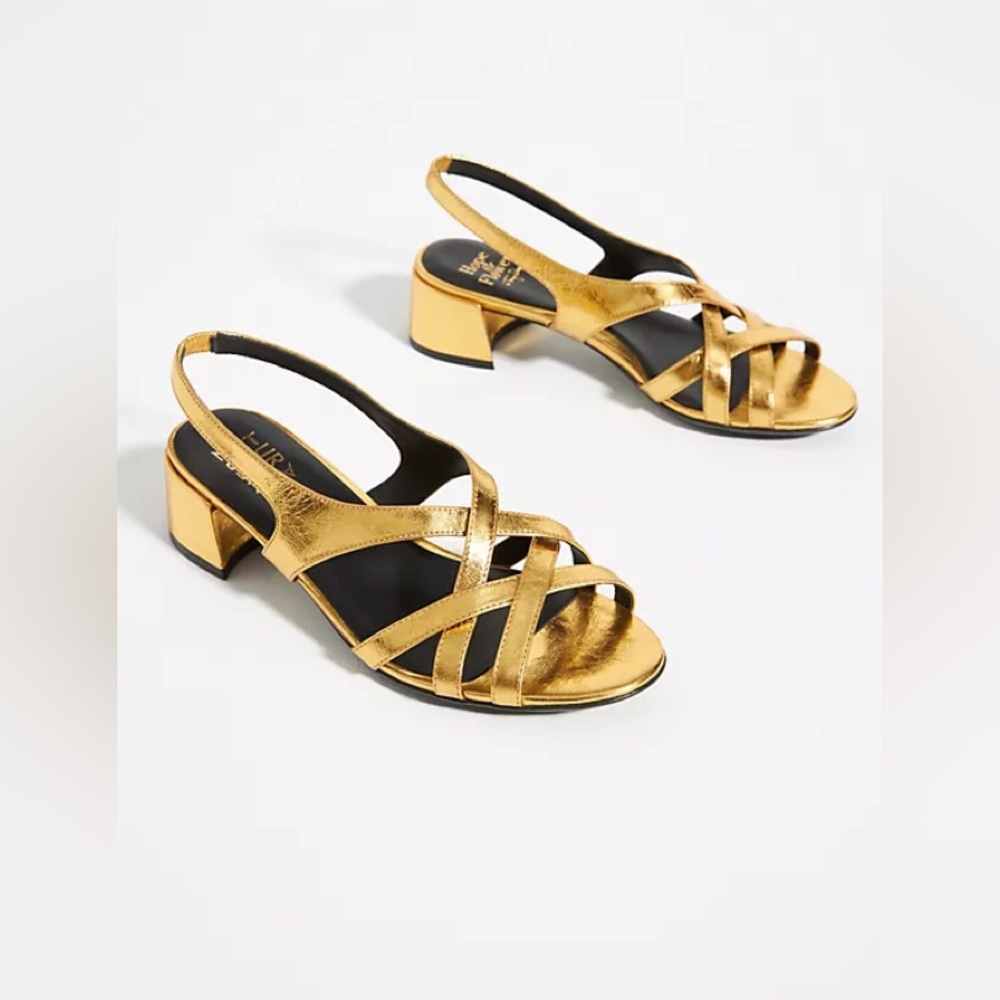 REPOSH! Hope for Flowers by Tracy Reese Naturalizer gold heeled sandals.